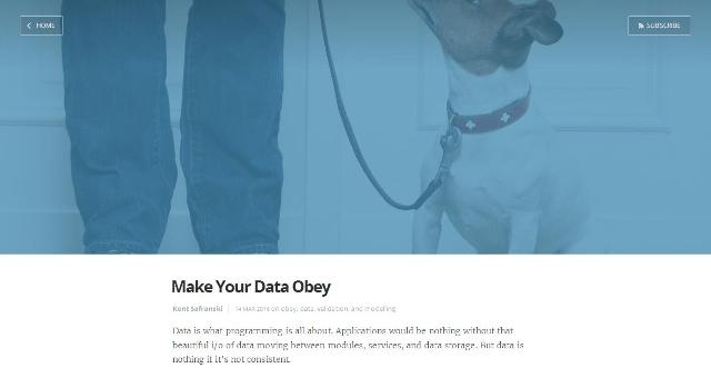WebDesign Un bibliothèque JavaScript de validation et de modélisation de données asynchrones - Obey